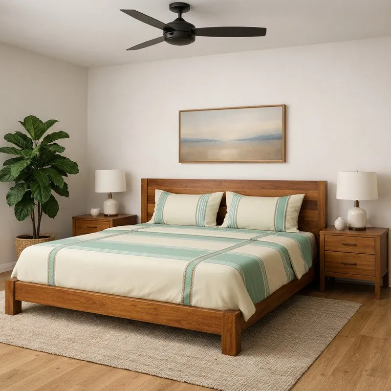 Kaya Striped Microfiber Bedsheet - 125 GSM media 1