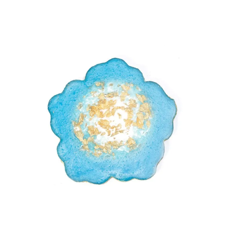 Celeste Crystal Coaster With Stand (Blue) - Seven Piece Set media 7