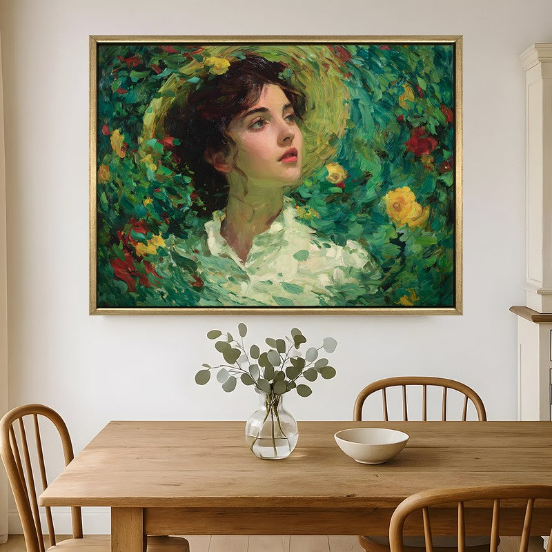 Floral Vortex Canvas Wall Painting With Frame
