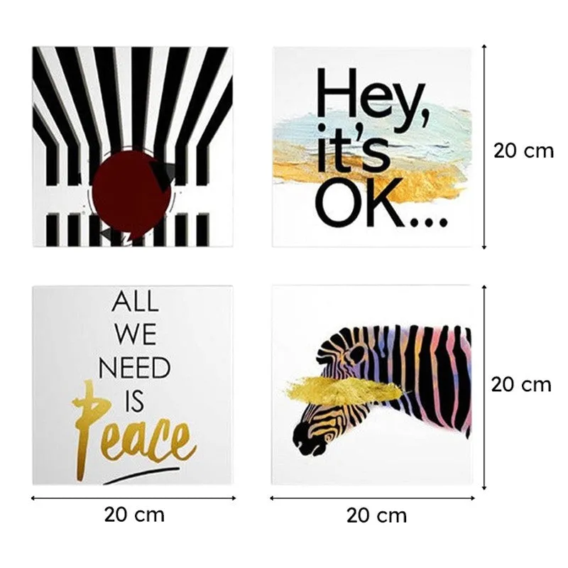 Zebo Canvas Wall Art - Set Of Four media 5