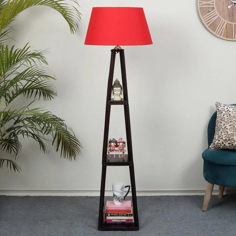 Seasa Wistera Floor Lamp With Shelf - Crimson media 3