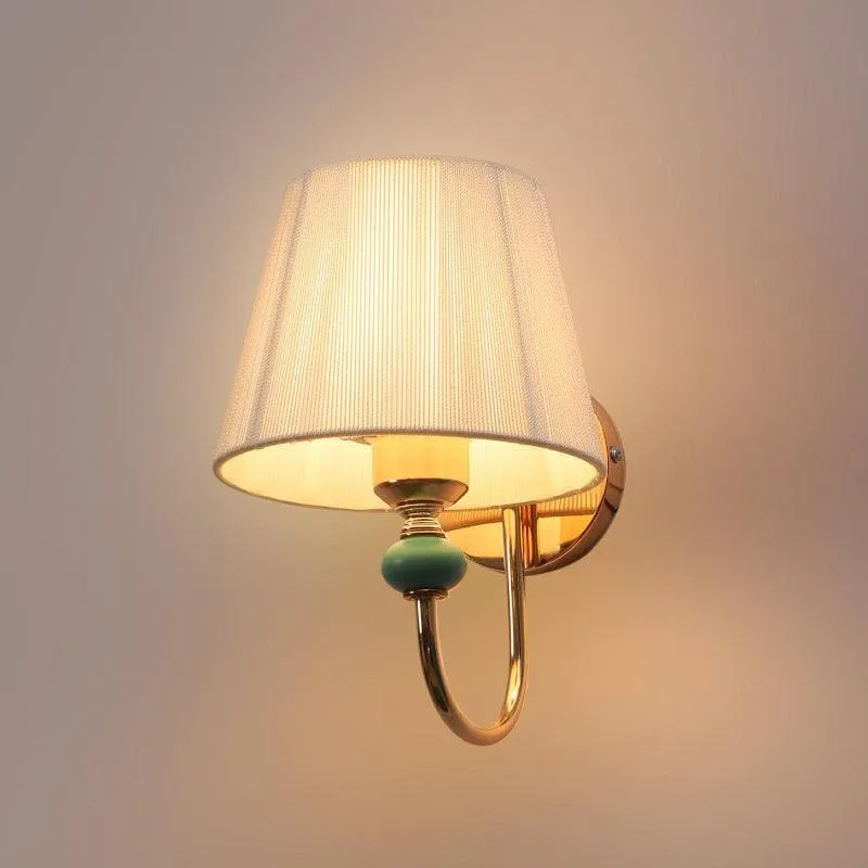Keegan Fabric & Metal Wall Lamp media 1