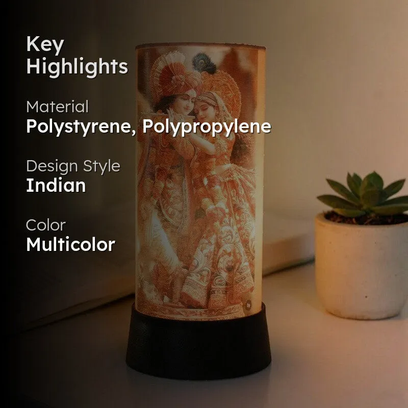 Radha Krishna Handmade Table Lamp media 2