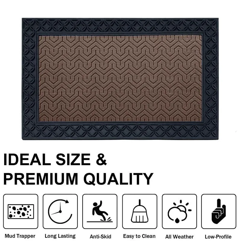 Coire Block Coir Door Mats - Brown,black media 6