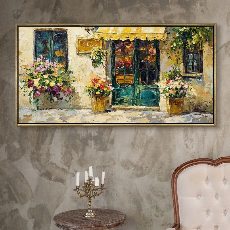Geranium Canvas Wall Painting With Frame media 1