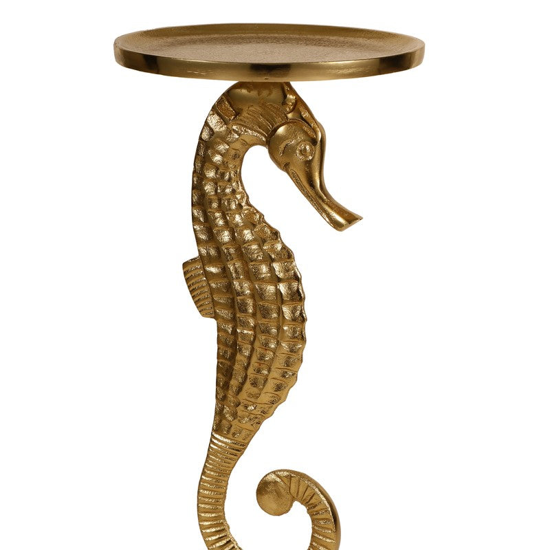 Seahorse Base Aluminum Side Table - Gold media 5