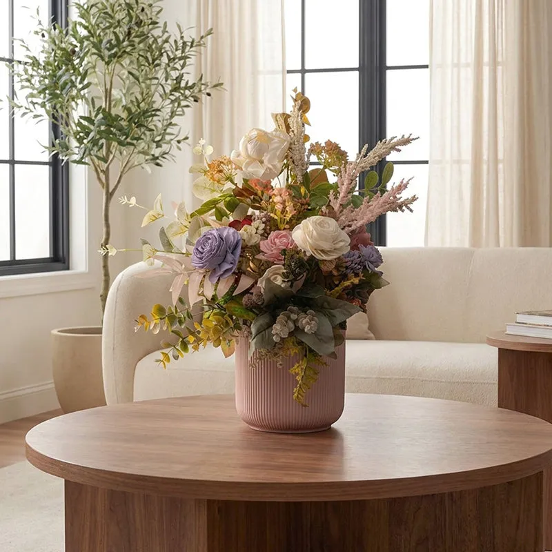 Mirma Solawood Flower Bunch In Ceramic Pot media 1