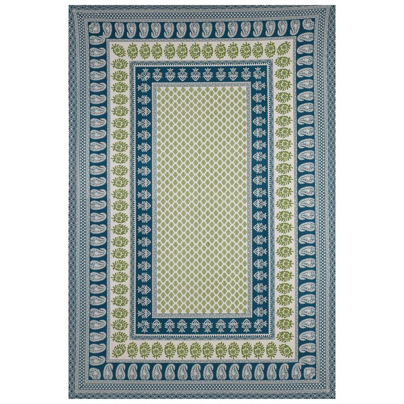 Mouparna Printed Diwan Set (Blue) - Six Piece Set media 3