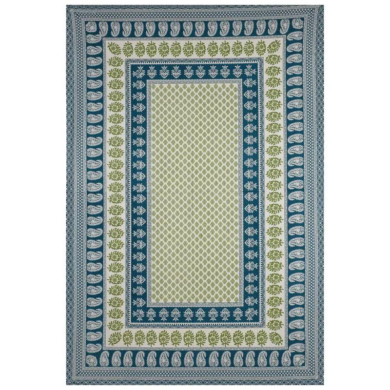 Mouparna Printed Diwan Set (Blue) - Six Piece Set media 3
