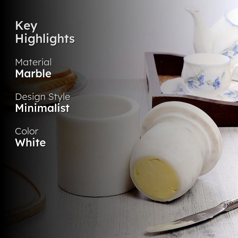 LuxChurn Marble Butter Keeper media 2