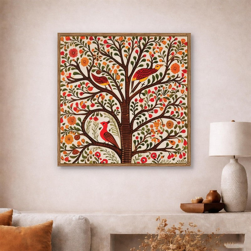 Nature Imprint Canvas Wall Art With Frame media 4