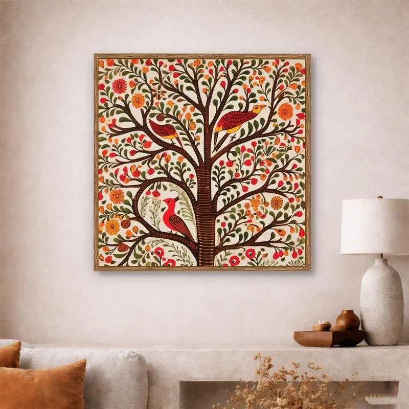 Nature Imprint Canvas Wall Art With Frame media 4