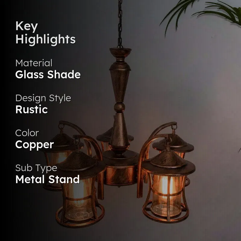 Industrial Edison Chandelier - 5 Lights media 2