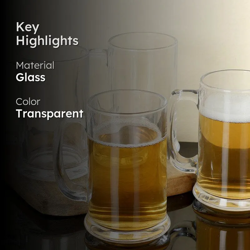 Malcolm Beer Mug (400 ML) - Set Of Four media 2