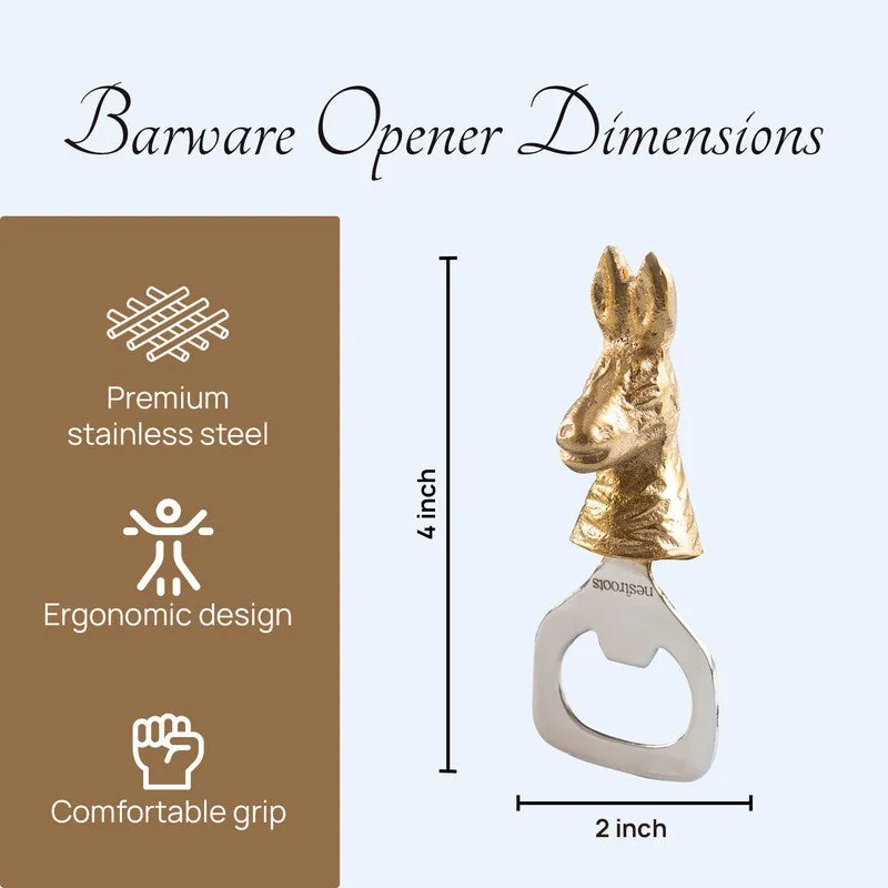 Bunny Pop Stainless Steel Bottle Opener - Gold media 8