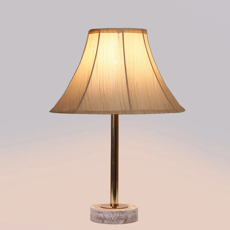 Ceylon Arc Rodin Wooden Table Lamp - OffWhite,Gold,White media 5