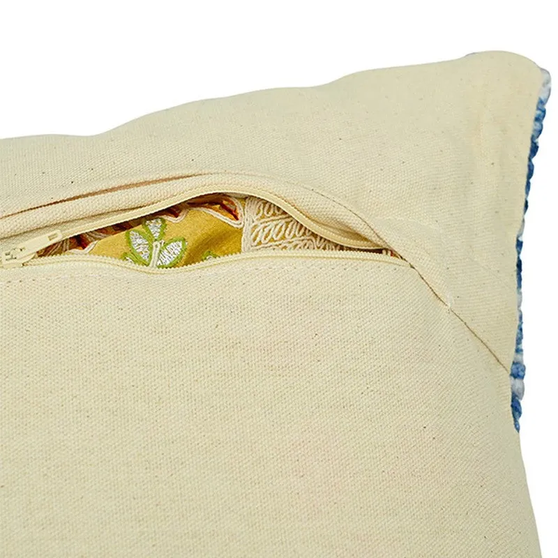 PetalReverie Cushion Cover (Blue) - Set Of Two media 5