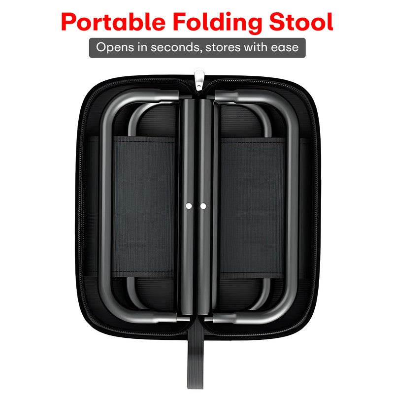 Rioware Fold Ease Steel Accent Stool - Black media 8