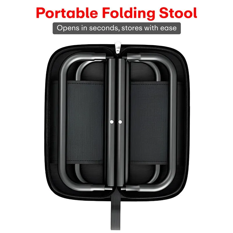 Rioware Fold Ease Steel Accent Stool - Black media 8