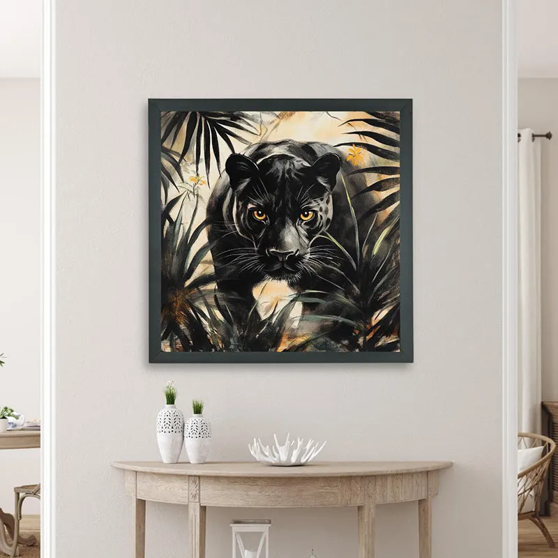 Panther Gaze Wall Art With Resin Frame media 4