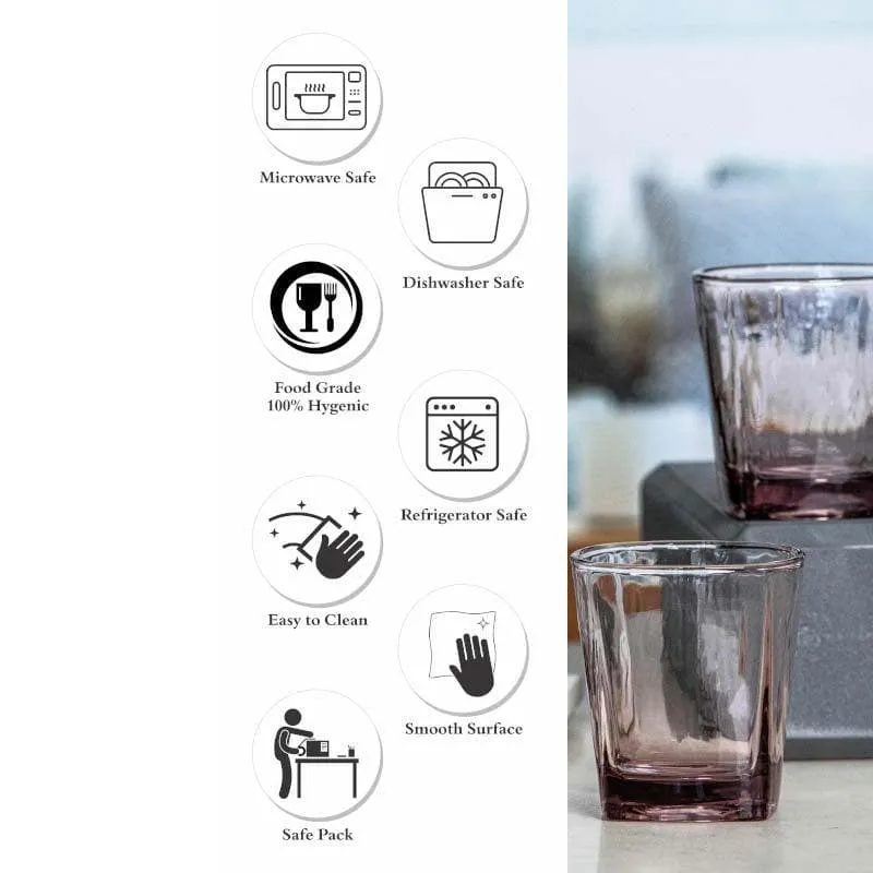 Sleek Cut Brown Glass Tumbler (170 ML) - Set Of Six media 6