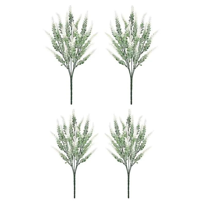 Faux Lavender Floral Stick - White media 5