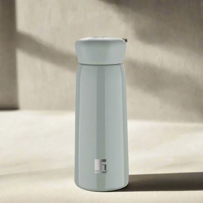 Bergner Walking Lily Luxe Thermosteel Hot and Cold Flask (Grey) - 400 mL media 6