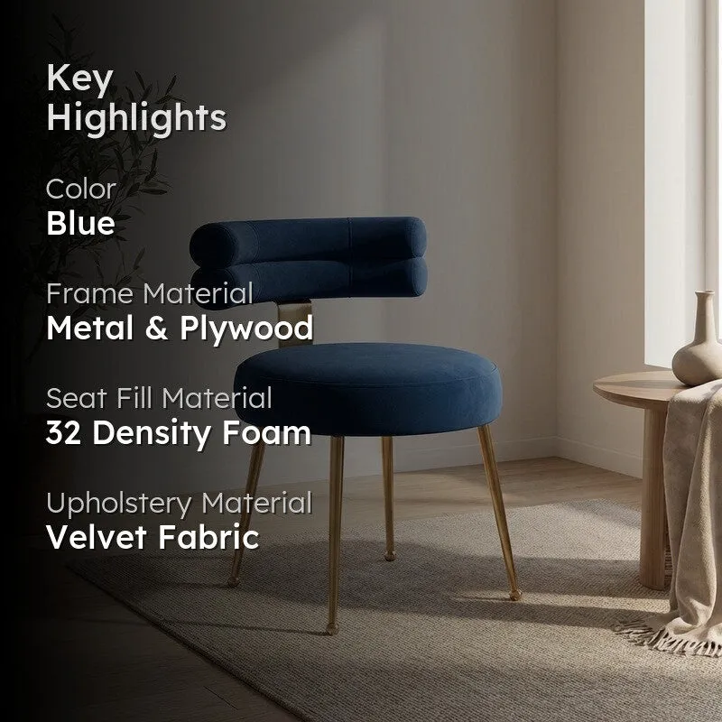 Velmora Metal Accent Chair - Blue media 2