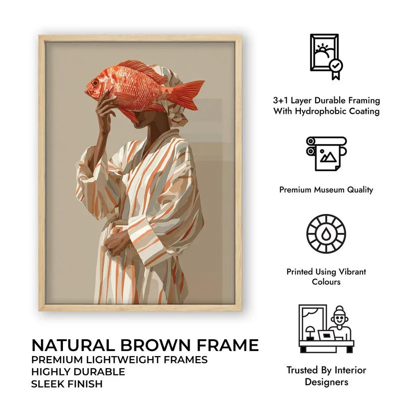 Terracoa Canvas Wall Painting With Brown Frame media 10
