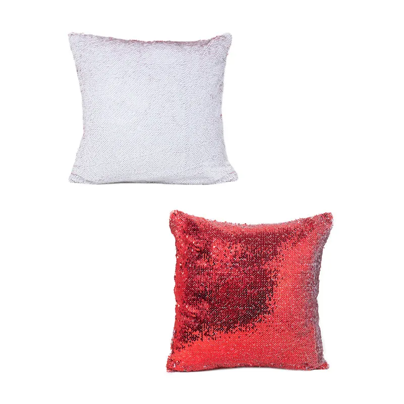 Lisha Sequin Cushion Cover (Red & White) - Set Of Two media 6
