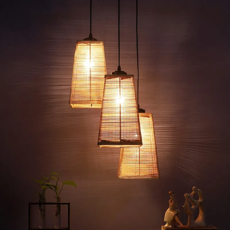 Nightelle Triple Metal Ceiling Lamp - Beige media 1
