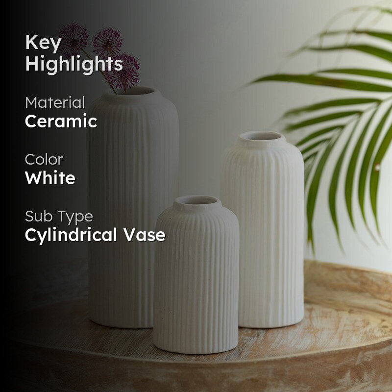 Merzia Ceramic Vase - Set Of Three media 2