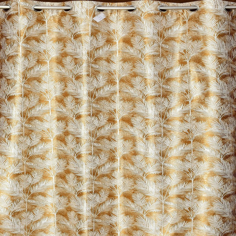 PureShade Printed Curtains (Gold) - Set Of Two media 4
