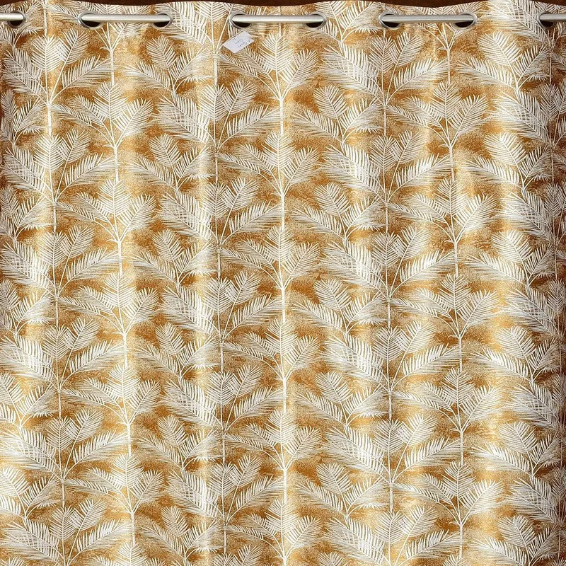 PureShade Printed Curtains (Gold) - Set Of Two media 4
