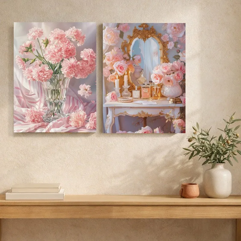 Eternal Flower Canvas Wall Art - Set of Two media 6