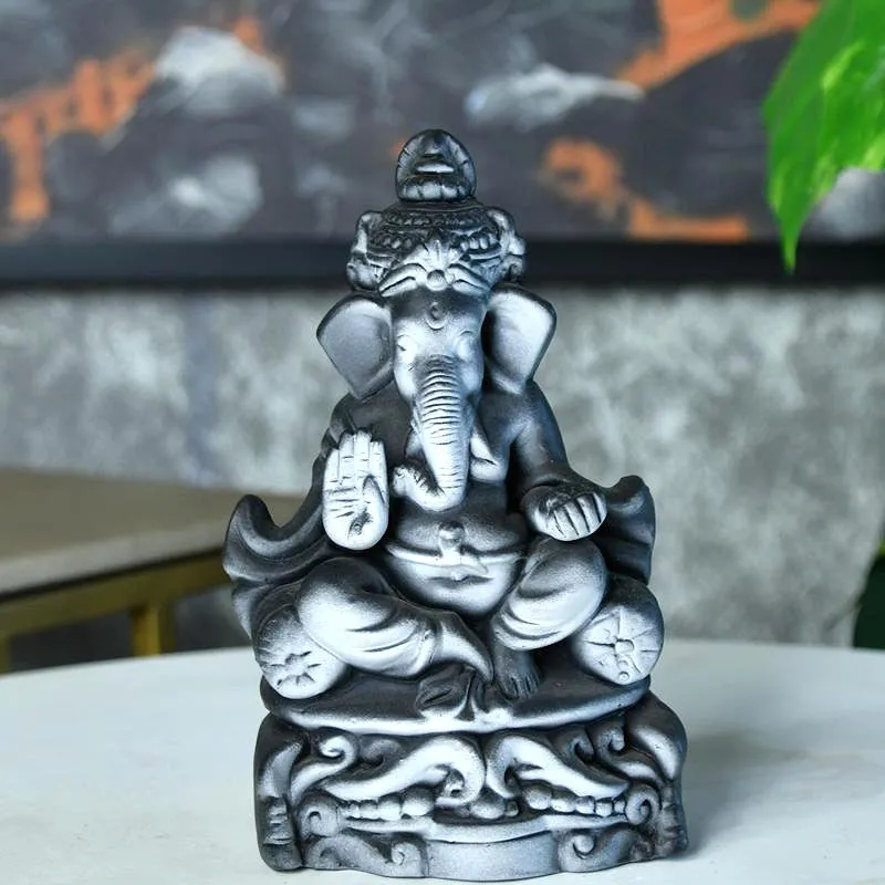 Mukti Ganesha Terracotta Idol media 5