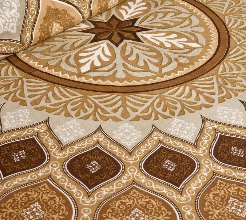Mayuri Ethnic Cotton Bedsheet (Brown) - 160 TC media 5