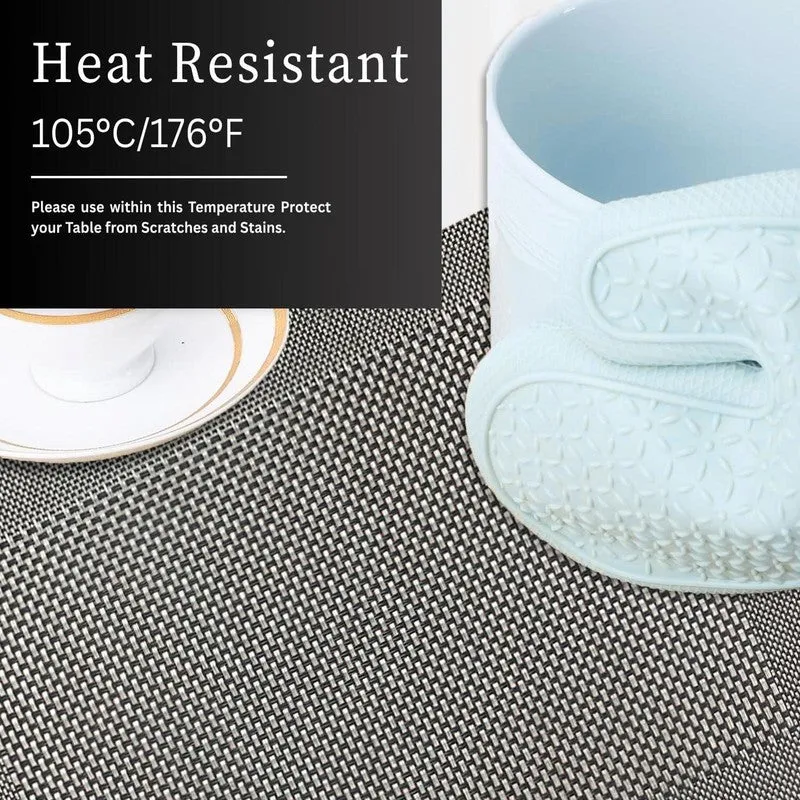 Onyxa Black Rectangle PVC Table Mats - Set Of Two media 4