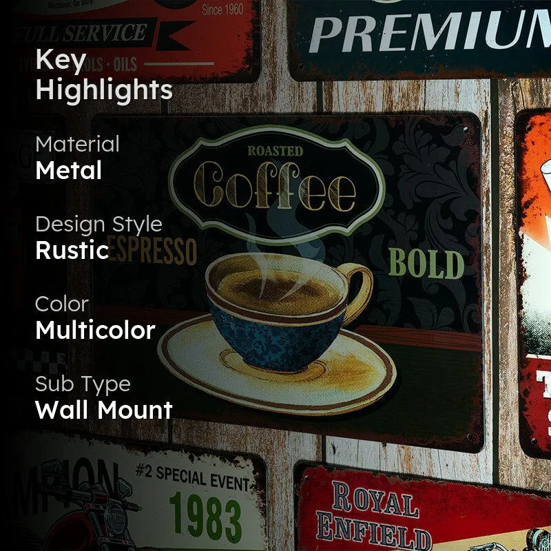 Espresso Expressions Retro Metal Wall Accent media 2
