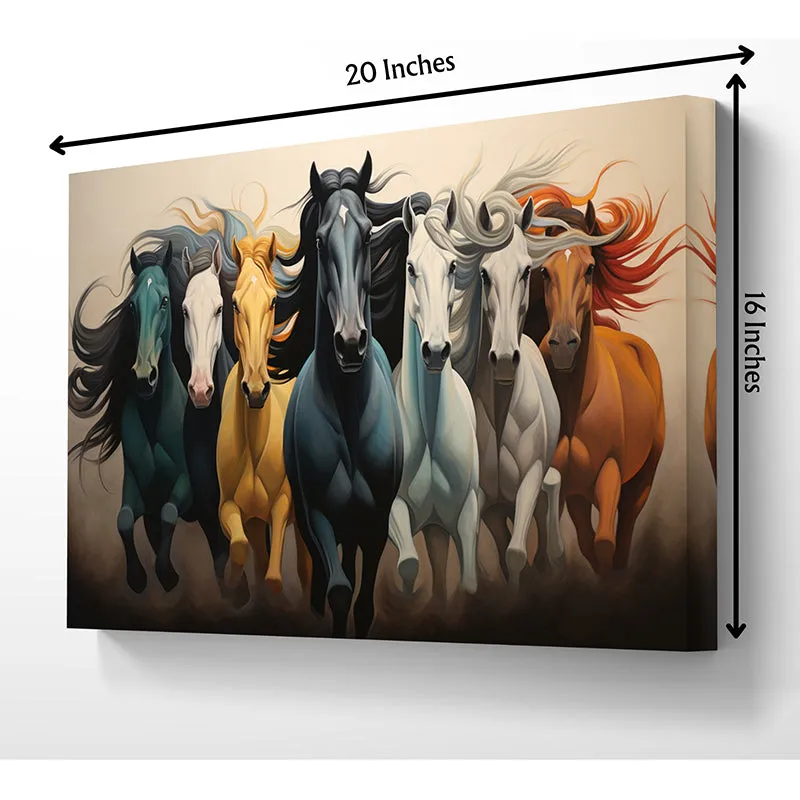 Vivid Stallions Canvas Wall Painting media 5