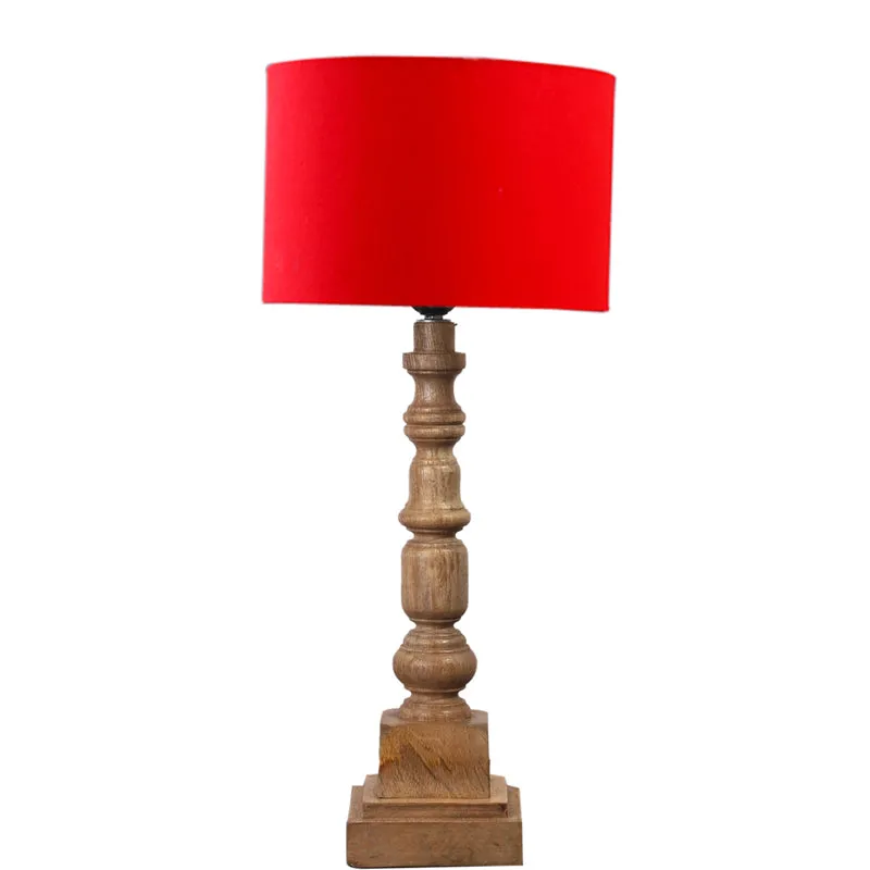 Cotin I Arbor Wooden Table Lamp - Red,Brown media 6