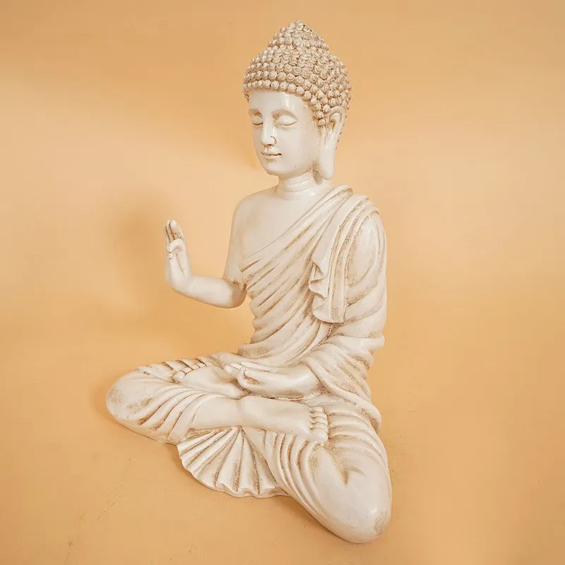 Peaceful Meditating Resin Buddha Idol media 9