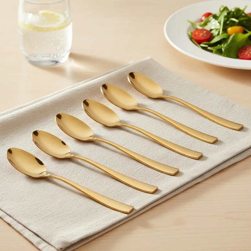 Caviar Stainless Steel Baby Spoon - Set of Six media 1