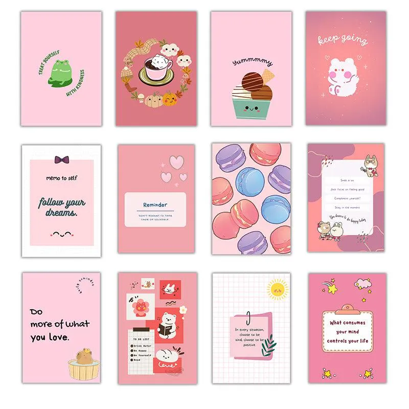 Pink Pastries Wall Poster - Set Of Twelve media 3