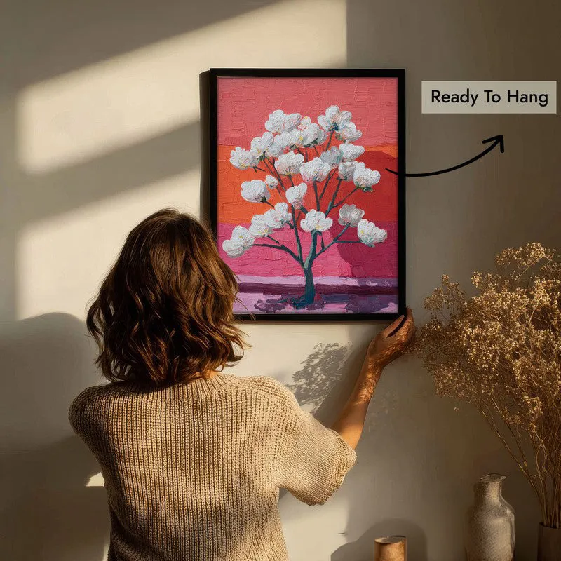 Pixelated Flora Canvas Wall Painting - Black Frame media 7