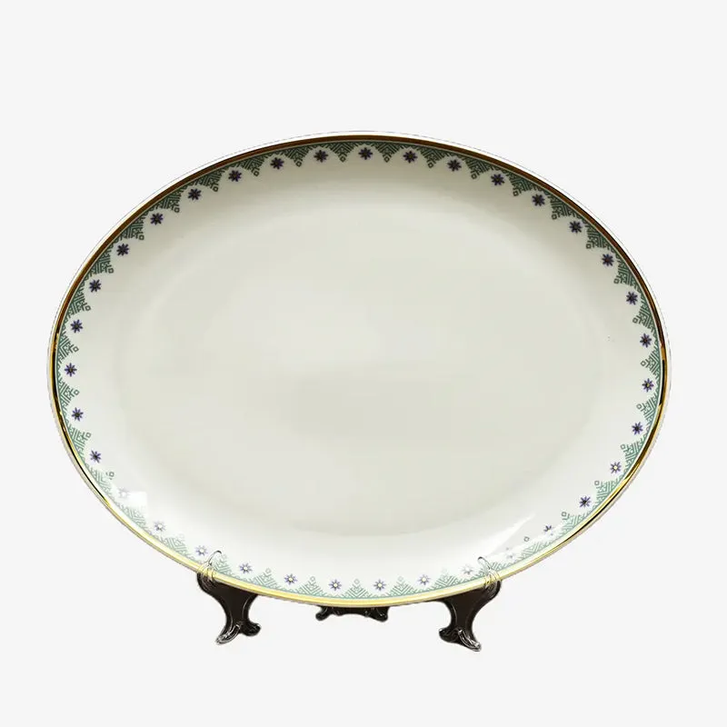 Isebella 24k Gold Brushed Porcelain Dinner Set - 33 Piece Set media 9