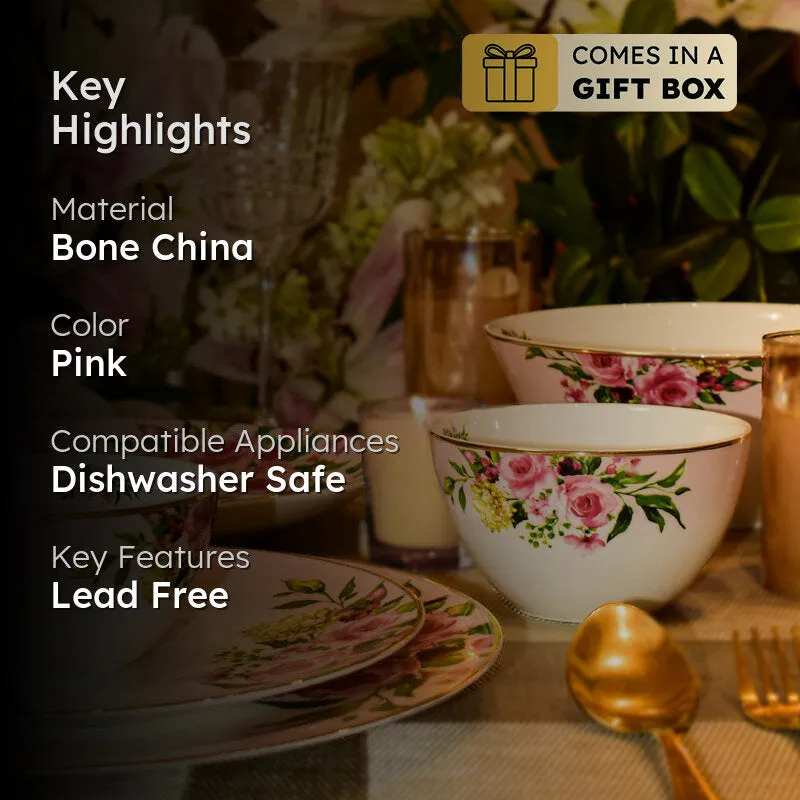 Garland 24k Gold Brushed Bone China BrushedDinner Set - 21 Piece Set media 2