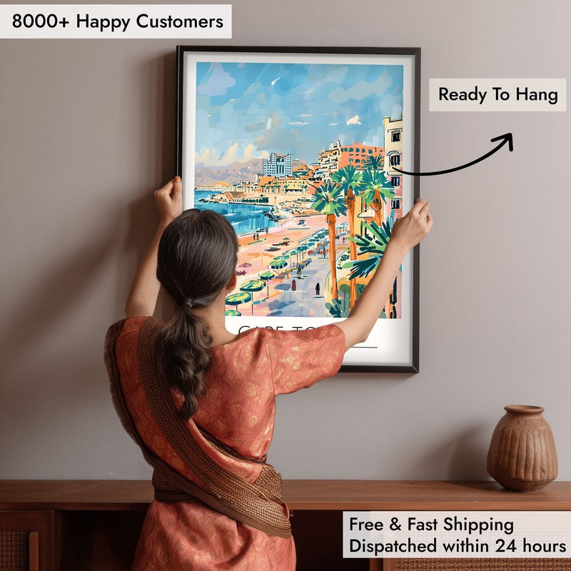 Vintage Cape Town Framed Canvas Wall Painting media 6