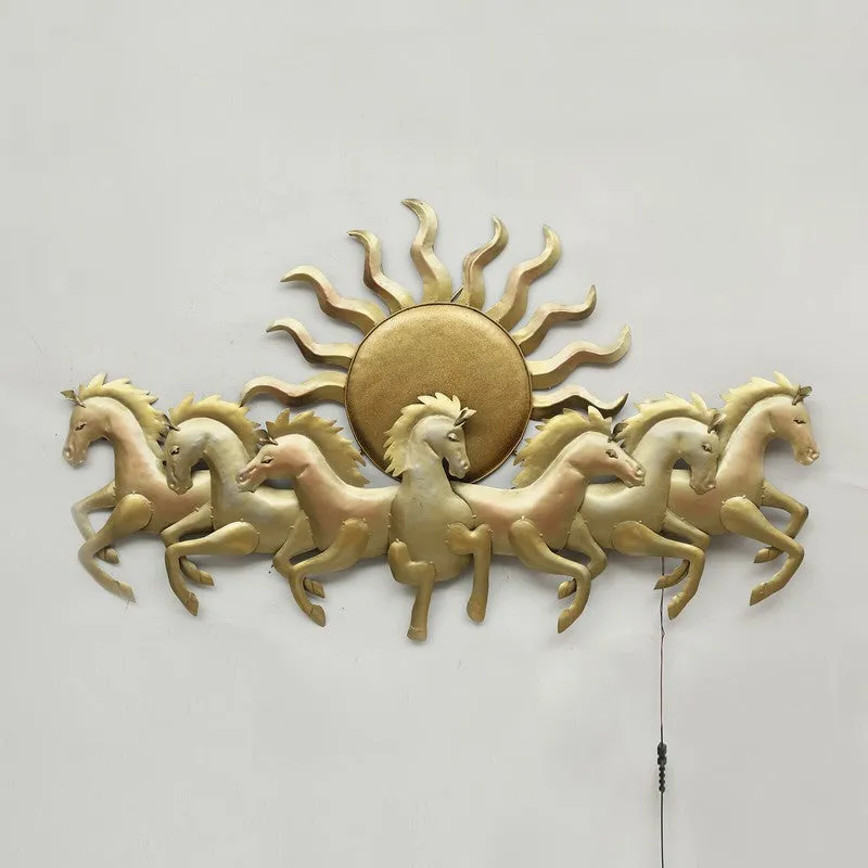 Seven Horses Sun Iron Wall Accents media 6