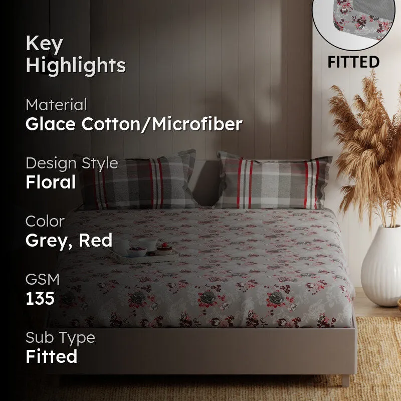 Soflora Microfiber Fitted Microfiber Bedsheet - 135 GSM media 2